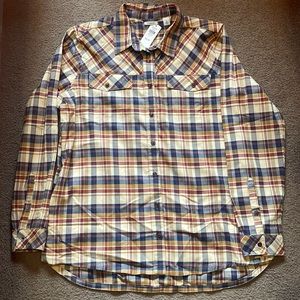 L.L. bean women’s plaid button down size L